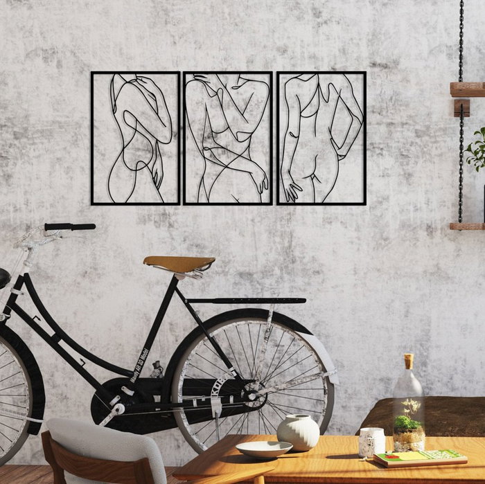 Wallity Sexy Lady 3 Escultura de Pared Negra